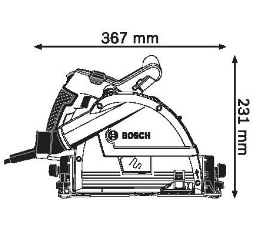 Пила циркулярна Bosch GKT 55 GCE 1400 Вт 165 мм