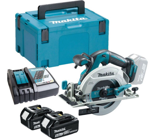 Пила циркулярна акумуляторна Makita DHS680RTJ 18 V 165 мм (2 x акумулятора)