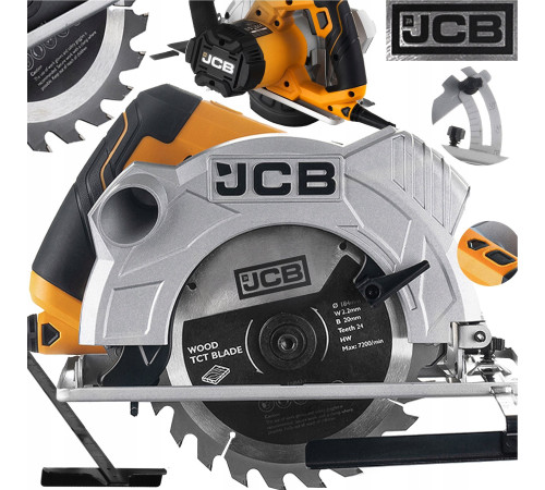 Пила циркулярна JCB 184мм 1500Вт