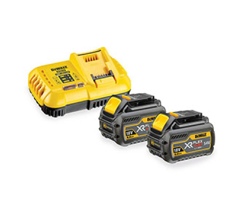 Акумулятори + зарядний пристріій DCB546 XR Flexvolt 6.0Ah (DCB118T2) Набір Dewalt XR Flexvolt Kit DCB118