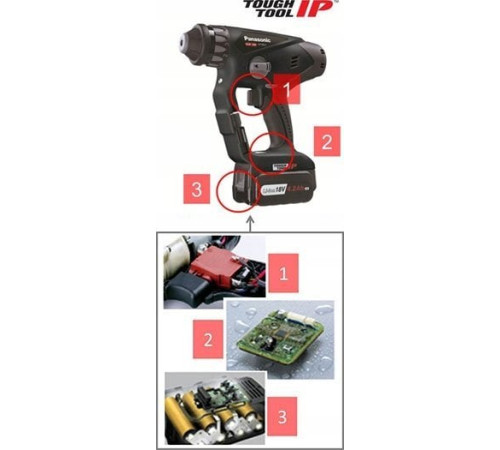 Перфоратор акумулятор Panasonic SDS 28.8V Panasonic EY7881 + систейнер + DCS + 2x 3.4Ah + зарядний пристрій
