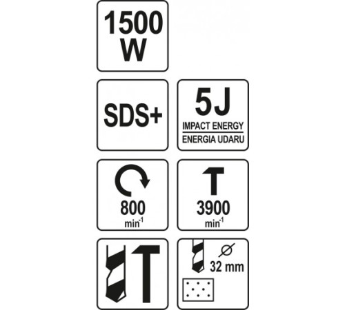 Дриль ударна Yato YT-82127 1500 Вт