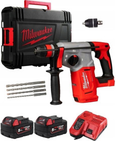 Перфоратор акумуляторний Milwaukee SDS-Plius M18 BLHX-502X (18V) 2x5.0Ah 2.3J