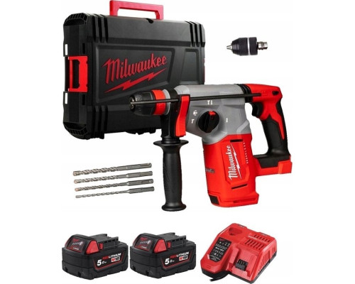 Перфоратор акумуляторний Milwaukee SDS-Plius M18 BLHX-502X (18V) 2x5.0Ah 2.3J