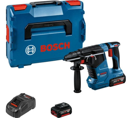 Акумуляторна перфоратор Bosch GBH 18V-24 C Professional, 18V (2x Li-Ion 5.0Ah, Bluetooth, в L-BOXX)