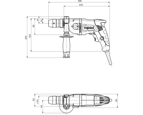 Перфоратор мережевий Metabo 600Вт