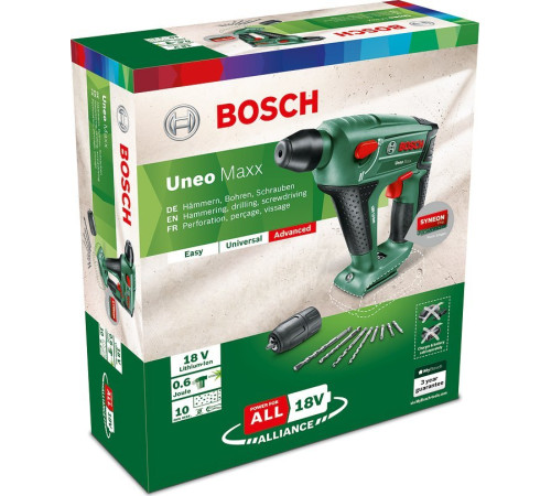 Акумуляторний перфоратор Bosch Uneo Maxx 18V