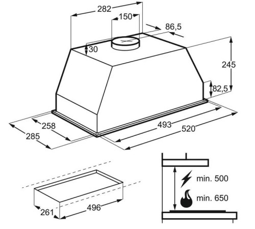Компактна витяжка ELECTROLUX LFG525K