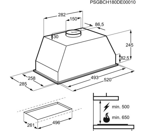 Компактна витяжка ELECTROLUX LFG525W