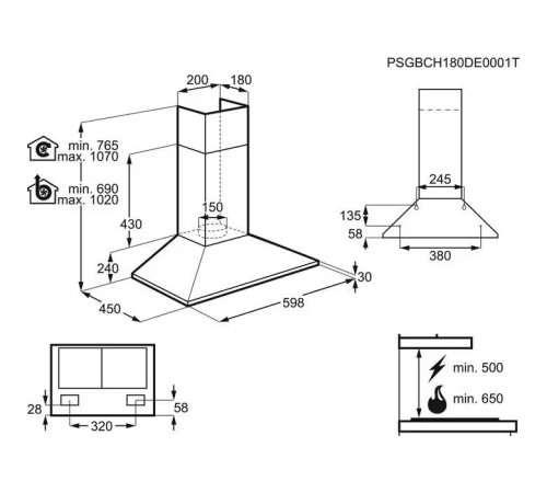 Купольна витяжка ELECTROLUX LFC316X
