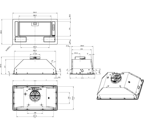 Витяжка вбудована GORENJE BHI 681 EB