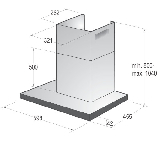 Витяжка пристінна GORENJE WHT 6 SYW