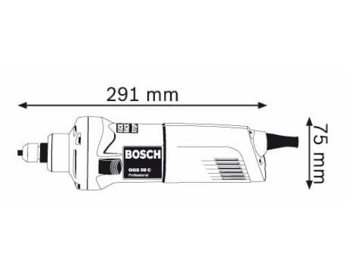 Пряма шліфувальна машина Bosch GGS 28 C 600Вт