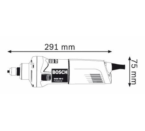 Пряма шліфувальна машина Bosch GGS 28 C 600Вт