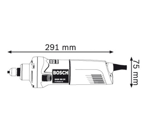 Пряма шліфувальна машина Bosch GGS 28 CE 650Вт