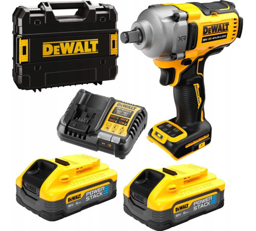 Ударний гайковерт, акумуляторний Dewalt 18v 1/2 2x5ah ps (2 x акумулятора)