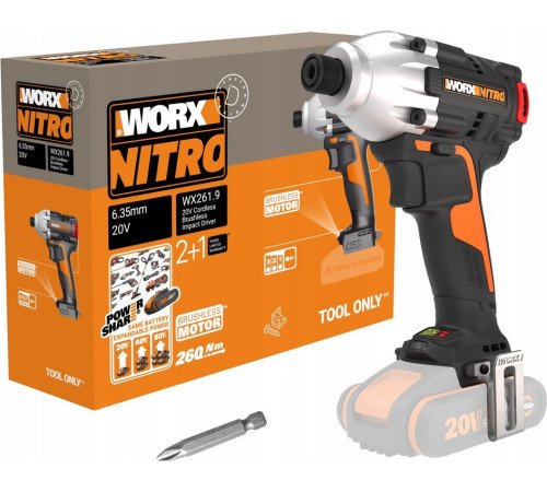 Гайковерт акумуляторний Worx WX261.9 20V (без акумулятора) Гайковерт акумуляторний Worx WX261.9 20V (без акумулятора)