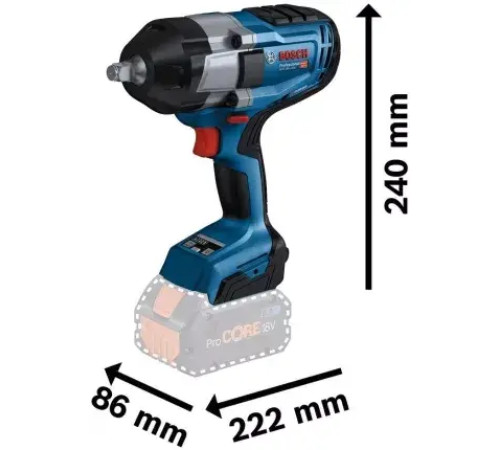 Гайковерт ударний Bosch 1/2 GDS 18V-1000 + 2 акумулятори