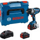 Гайковерт ударний Bosch GDS 18V-1000 Professional, 18V + 2 акумулятори (8 А·год)