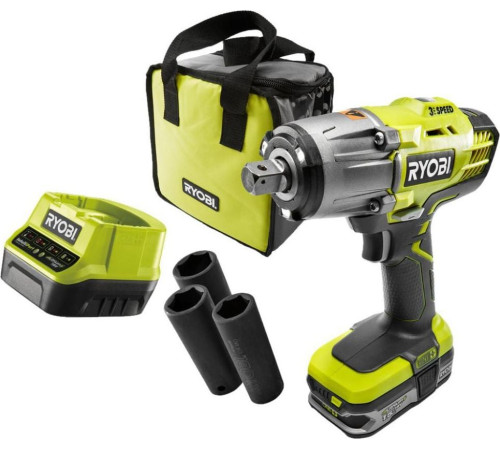 Ударний гайковерт, акумуляторний Ryobi R18IW3-120S 18 В 1/2"