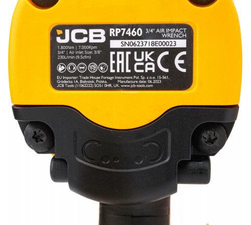 Ударний гайковерт, пневматичний JCB PNEUMATIC WRENCH 3/4" 1800Nm