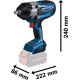 Ударний гайковерт, акумуляторний Bosch GDS 18V-1000 18 V 1/2" (2 x акумулятора)