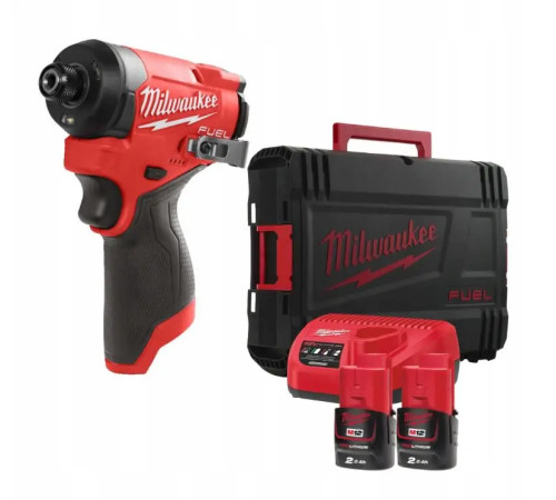 Гайковерт ударний Milwaukee M12FID2-202X 1/4 + 2 акумулятори