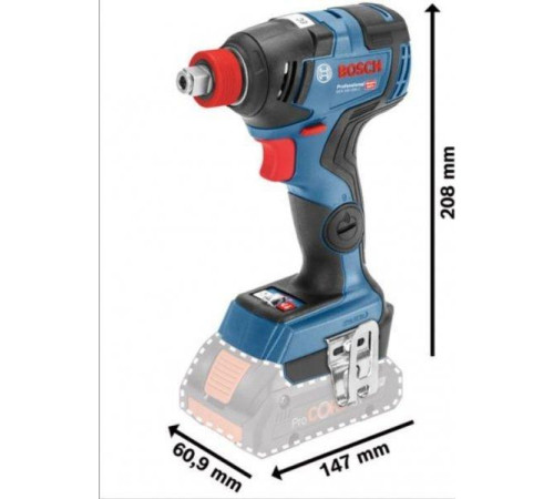 Ударний гайковерт, акумуляторний Bosch GDX 18V-200 C 18 V 1/2" (без акумулятора)