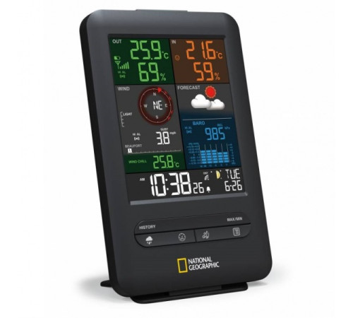 Метеостанція National Geographic Weather Center 5-in-1 256 colour Black (9080500)