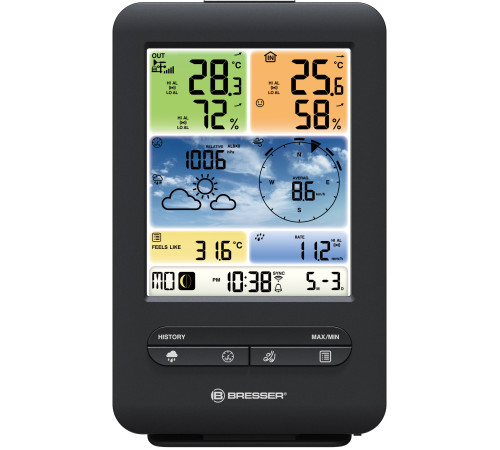 Метеостанція Bresser Weather Center 5-in-1 V WIFI Professional colour (7002585)