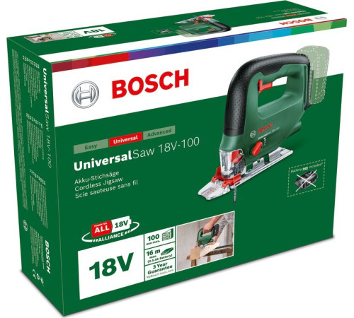 Акумуляторний лобзик Bosch UniversalSaw 18V-100 18V (без акумулятора)