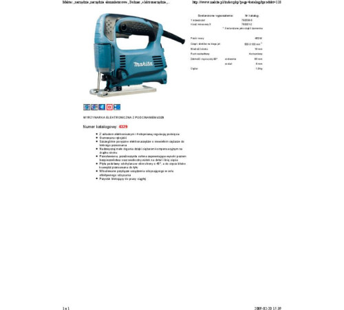 Електролобзик Makita 4329 450 Вт