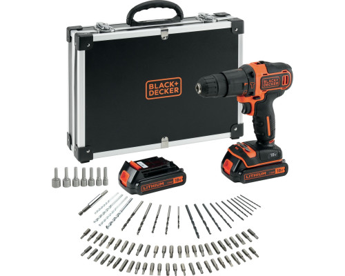 Акумуляторний дриль-шуруповерт Black&Decker BDCHD18BAFC 18 В 2 х 1,5 Ач