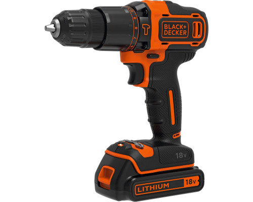 Акумуляторний дриль-шуруповерт Black&Decker BDCHD18BAFC 18 В 2 х 1,5 Ач