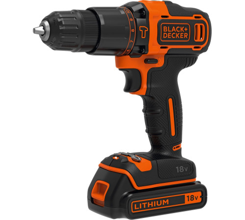 Акумуляторний дриль-шуруповерт Black&Decker BDCHD18BAFC 18 В 2 х 1,5 Ач Акумуляторний дриль-шуруповерт Black&Decker BDCHD18BAFC 18 В 2 х 1,5 Ач