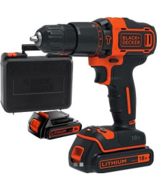 Акумуляторний дриль-шуруповерт Black&Decker BDCHD18KB 18 В 2 х 1,5 Аг