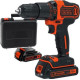 Акумуляторний дриль-шуруповерт Black&Decker BDCHD18KB 18 В 2 х 1,5 Аг