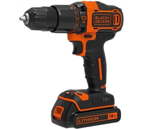 Акумуляторний дриль-шуруповерт Black&Decker BDCHD18KB 18 В 2 х 1,5 Аг