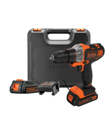 Дриль-шуруповерт Black&Decker Multievo MT218KB 18 В 2 х 1,5