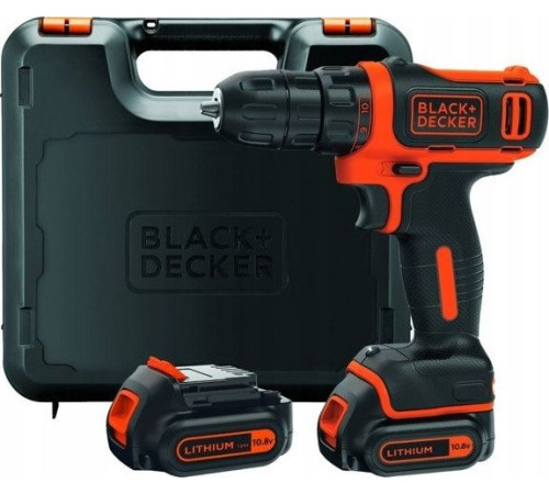 Акумуляторний дриль-шуруповерт Black&Decker BDCDD12KB 10,8 В 2 х 1,5 Ач