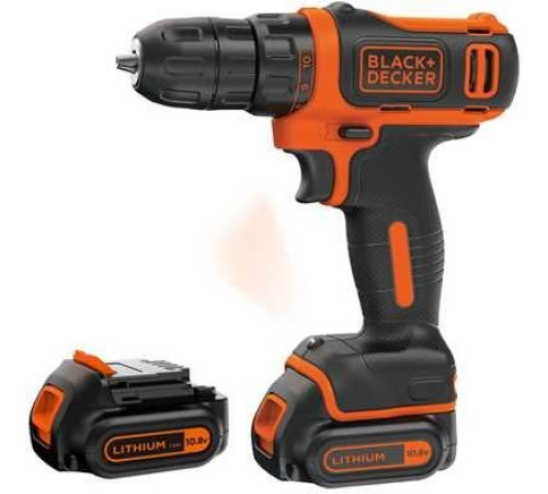 Акумуляторний дриль-шуруповерт Black&Decker BDCDD12KB 10,8 В 2 х 1,5 Ач