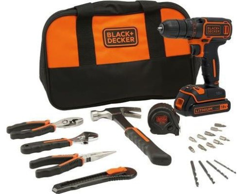 Акумуляторний дриль-шуруповерт Black & Decker 18V BDCDC18HTSA-QW