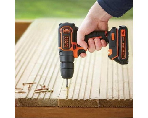 Акумуляторний дриль-шуруповерт Black+Decker BLACK+DECKER DRILL-DRIVER 18V ​​​​1x1.5AH BDCD18K