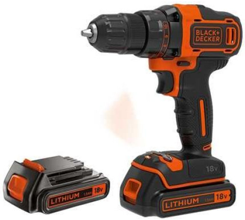 Акумуляторний риль-шуруповерт Black&Decker BDCDD186KB 18 В 2 x 1,5 Ач