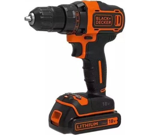 Дриль-шуруповерт Black+Decker BLACK+DECKER ШУРУТ 18V BDCDD186B 40Nm 2x1.5Ah