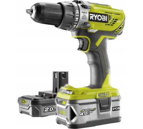 Акумуляторна дриль-шуруповерт Ryobi ONE+ R18DD3-2415BSA31 1x1.5Ah, 1x4.0Ah