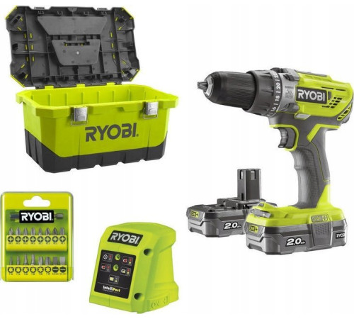 Акумуляторна дриль-шуруповерт Ryobi ONE+ R18DD3-2415BSA31 1x1.5Ah, 1x4.0Ah