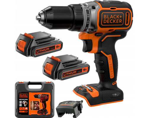 Акумуляторний дриль/шуруповерт Black+Decker 18V BL186KB 52Nm 2x2.0Ah BL