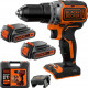 Акумуляторний дриль/шуруповерт Black+Decker 18V BL186KB 52Nm 2x2.0Ah BL