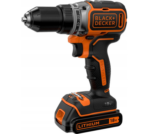 Акумуляторний дриль/шуруповерт Black+Decker 18V BL186KB 52Nm 2x2.0Ah BL